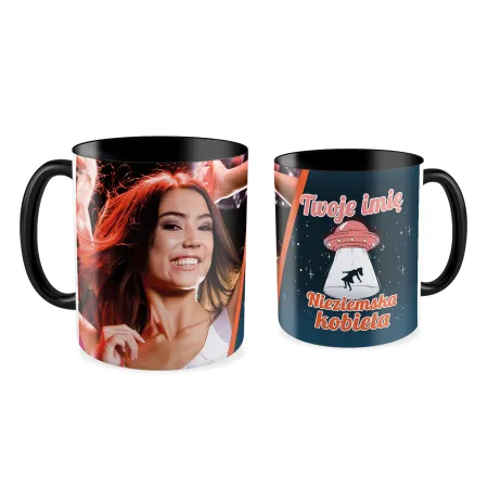 FOTO Kubek czarny 330ml dla KOBIETY